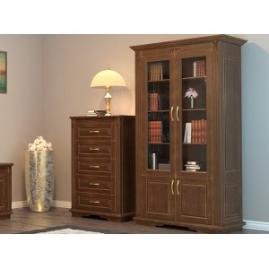 DreamLine Шкаф библиотека 2-х створчатая Палермо бук