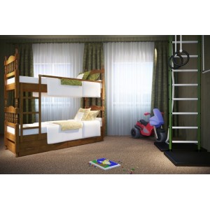 Кровать DreamLine Юниор 2 двух ярусная (ясень)