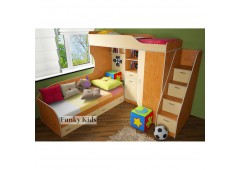 Кровать чердак Фанки Кидз 7 (Ольха)