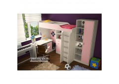 Кровать чердак Фанки Кидз 7 (Розовый)