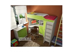 Кровать чердак Фанки Кидз 7 (Зеленый)