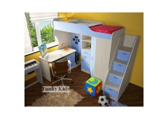 Кровать чердак Фанки Кидз 7 (Голубой)