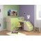Кровать чердак Дюймовочка-2 Микро (Салатовый+ Дуб Кремона)