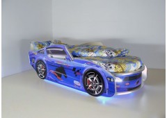 Кровать Молния Премиум Синяя