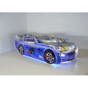 Кровать Молния Премиум Синяя