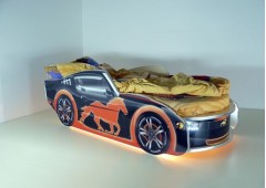 Кровать Мустанг Премиум Черная