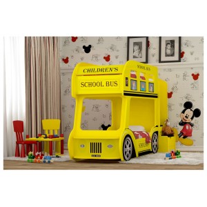 Кровать Автобус Школьный Стандарт (Желтый)