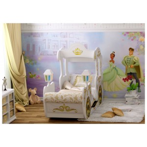 Кровать Карета белая