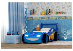 Кровать Молния 3D (синий)