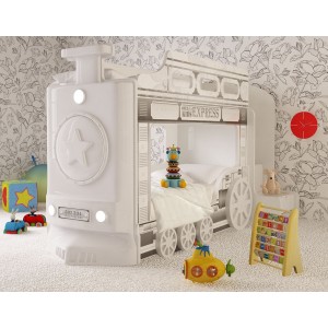 Кровать Паровоз "White"