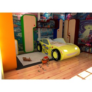 Кровать Топ Спит 3D желтая