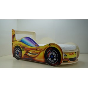 Кровать Спорткар Премиум Желтая