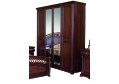 Нотти Шкаф 4-дверный M&K 9901 4 DOORS WARDROBE WITH MIRROR (ТЁМНЫЙ ОРЕХ)
