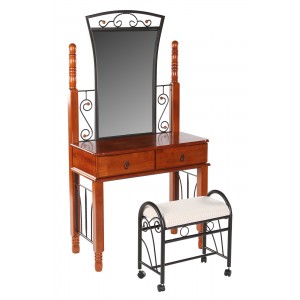 Туалетный столик с банкеткой M&K 5603-DT (Темная вишня)