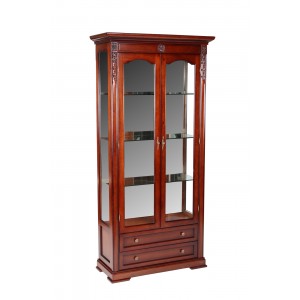 Витрина 2-дверная M&K С05 100*43*210 см (Темный орех)