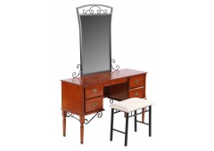 Туалетный столик с банкеткой M&K 1104-АМ-DT (Темная вишня)