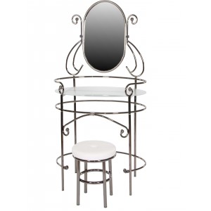 Туалетный столик с пуфиком M&K 9909 (Черный Никель)