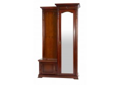 Прихожая M&K С05 С ЗЕРКАЛОМ 205х119х43 см (Темный орех)