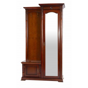 Прихожая M&K С05 С ЗЕРКАЛОМ 205х119х43 см (Темный орех)