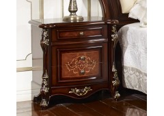 Тумба прикроватная M&K Аманда 62х43х66 см (Темный орех с золотом) Тумба прикроватная M&K Аманда 62х43х66 см (Темный орех с золотом)