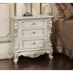 Тумба прикроватная M&K Глория 63х43х65 см (МОЛОЧНЫЙ С ЗОЛОТОМ)