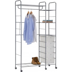 Вешалка для гардеробных M&K CH-4617 с ящиками, на колесиках