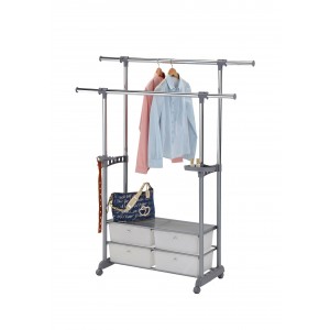 Вешалка для гардеробных M&K CH-4618 с ящиками, на колесиках