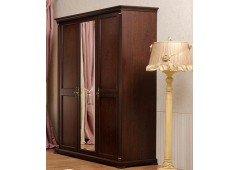 Нотти Шкаф 3-дверный M&K 9901 3 DOORS WARDROBE WITH MIRROR (ТЁМНЫЙ ОРЕХ)