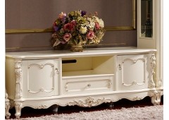 ТВ тумба M&K Глория 1,7м, 168,9*49,8*60 см (МОЛОЧНЫЙ С ЗОЛОТОМ)