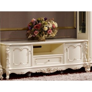 ТВ тумба M&K Глория 1,7м, 168,9*49,8*60 см (МОЛОЧНЫЙ С ЗОЛОТОМ)