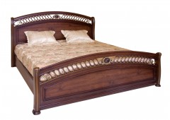 Нотти Кровать без решетки M&K 9901 BED 180 х 200 см (ТЁМНЫЙ ОРЕХ)