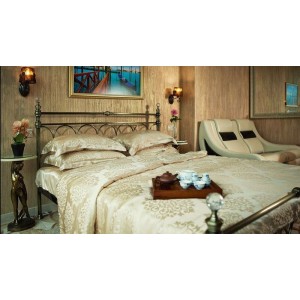 Кровать M&K 9801 L - 140х200 см (Античная медь)