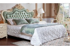 Кровать M&K "Милано" MK-1866-IV, Bed (180*200), 205х210х160 см (Слоновая кость)