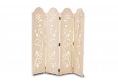 Ширма M&K "Милано" 4 створки, 200х3х198 см (Слоновая кость)