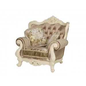 Кресло M&K "Милано" (ткань КОФЕЙНАЯ) 116х90х115 см (Слоновая кость)