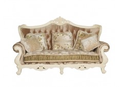 Диван M&K "Милано" 3-мест с подушк. (ткань КОФЕЙН) 206х94х120 см (Слоновая кость)