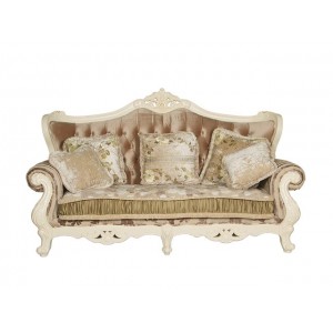 Диван M&K "Милано" 3-мест с подушк. (ткань КОФЕЙН) 206х94х120 см (Слоновая кость)