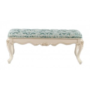 Банкетка M&K "Милано" 8803 большая, ткань УЗОР (120х51х49 см) (Слоновая кость)