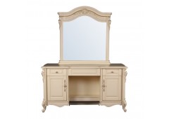 Туалетный столик с зеркалом M&K "Милано" 8803-C 149х50х187 см (Слоновая кость)