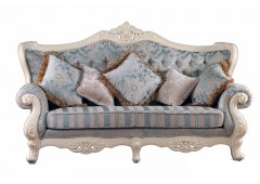 Диван M&K "Милано" 3-мест с подушк. (ткань "УЗОР") 206х94х120 см (Слоновая кость)