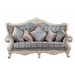 Диван M&K "Милано" 3-мест с подушк. (ткань "УЗОР") 206х94х120 см (Слоновая кость)