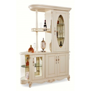 Барная стойка M&K "Милано" Partition Shelf, 144х55,5х207 см (Слоновая кость)