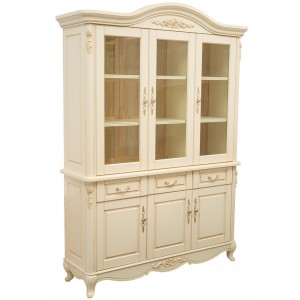 Книжный шкаф M&K "Милано" Bookcase, 160х48х219,5 см (Слоновая кость)