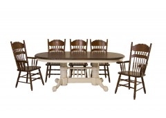 Стол M&K HNDT - 4296 SWC HN GLAZE (Комбинированный) (Темный орех (прованс))