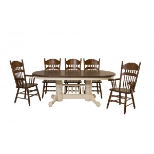 Стол M&K HNDT - 4296 SWC HN GLAZE (Комбинированный) (Темный орех (прованс))