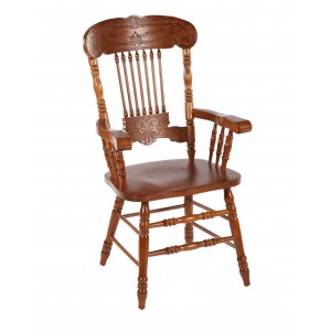 Стул M&K CCKD - 838 A GR GLAZE с подлокотниками (Дуб в  красноту)